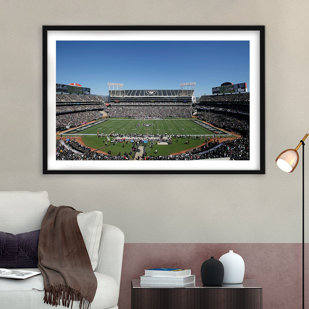 Ring Central Coliseum, Stadium Canvas, Sport Art, Gift for him, White Border Framed Art Print Wall Decor