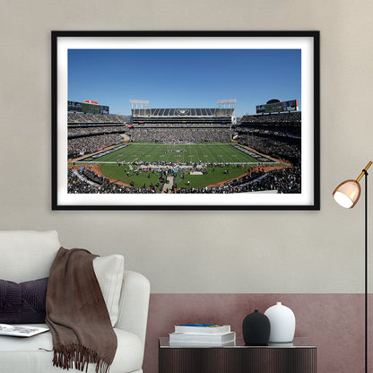 Ring Central Coliseum, Stadium Canvas, Sport Art, Gift for him, White Border Framed Art Print Wall Decor