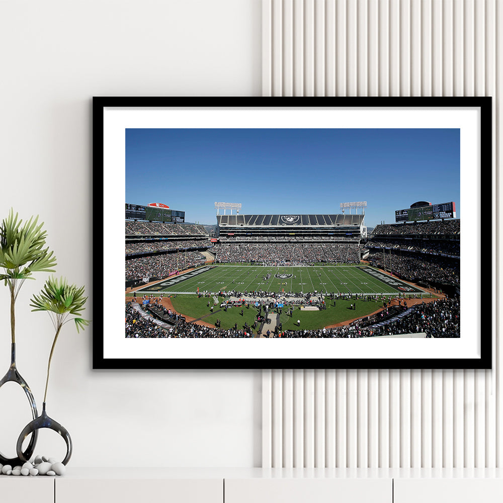 Ring Central Coliseum, Stadium Canvas, Sport Art, Gift for him, White Border Framed Art Print Wall Decor
