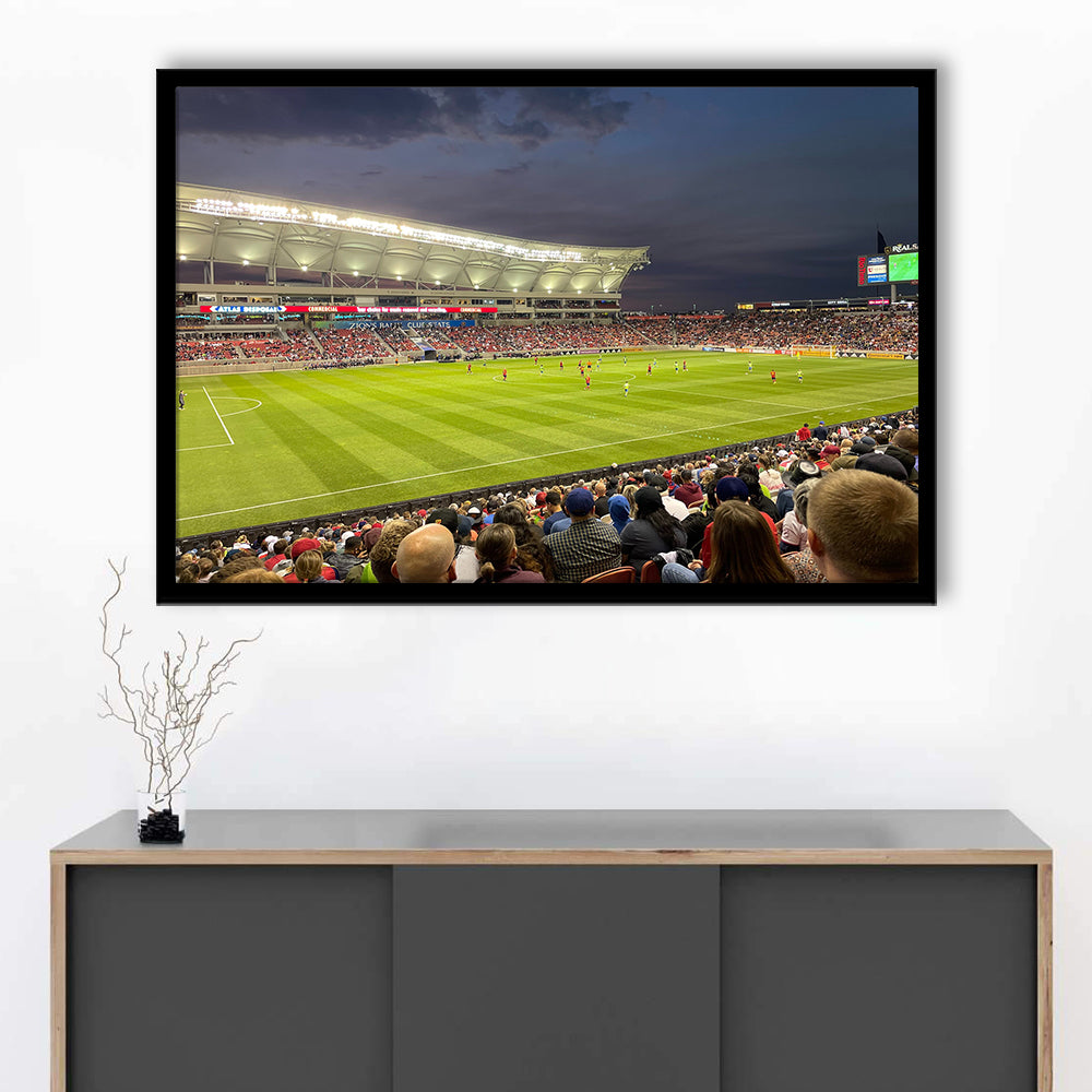 Rio Tinto Stadium, Stadium Canvas, Sport Art, Gift for him, Framed Art Print Wall Decor, Picture Framed