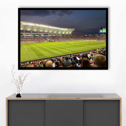 Rio Tinto Stadium, Stadium Canvas, Sport Art, Gift for him, Framed Art Print Wall Decor, Picture Framed