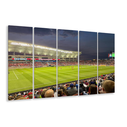 Rio Tinto Stadium, Stadium Canvas, Sport Art, 5 Panel B, Extra Large Canvas, Canvas Print Wall Art