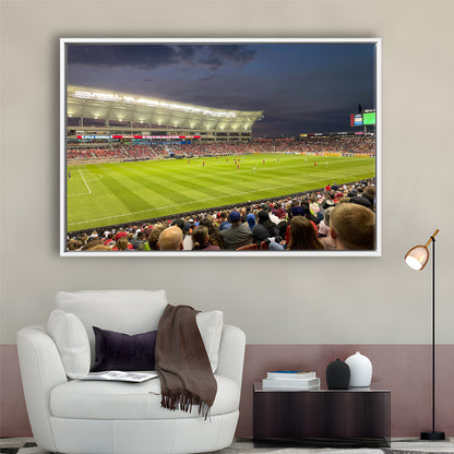 Rio Tinto Stadium, Stadium Canvas, Sport Art, Framed Canvas Print Wall Art, Floating Frame