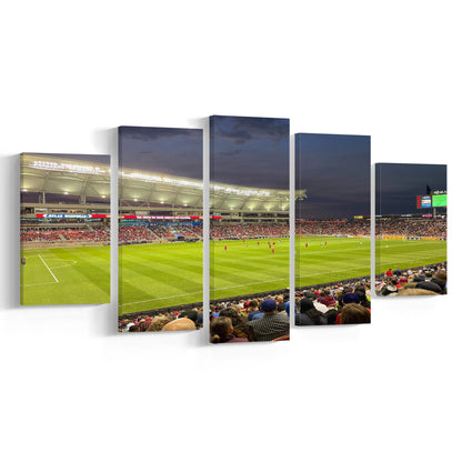 Rio Tinto Stadium, Stadium Canvas, Sport Art, Gift for him, 5 Panel, Large Canvas, Canvas Print Wall Art