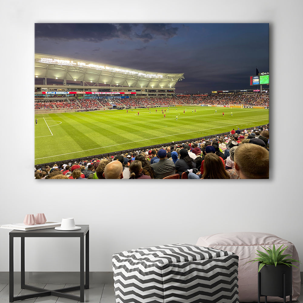 Rio Tinto Stadium, Stadium Canvas, Sport Art, Gift for him, Man Cave Decor, Art Print, Canvas Print Wall Art