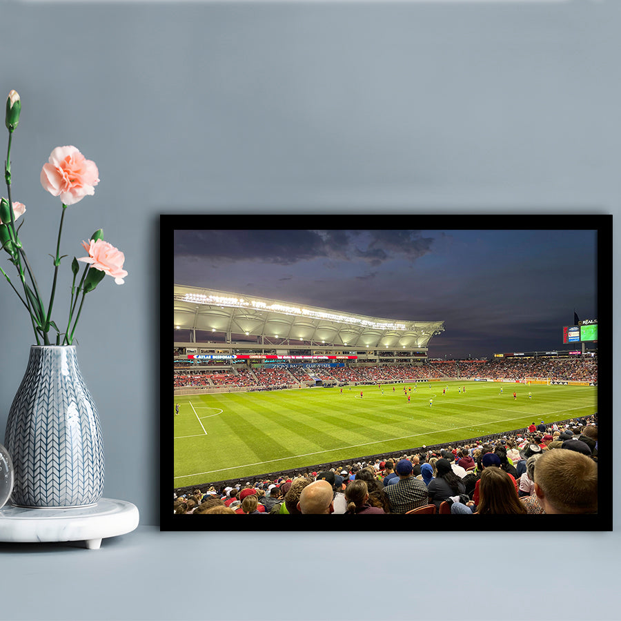 Rio Tinto Stadium, Stadium Canvas, Sport Art, Gift for him, Framed Art Print Wall Decor, Picture Framed
