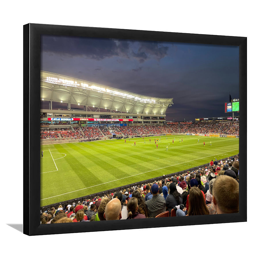 Rio Tinto Stadium, Stadium Canvas, Sport Art, Gift for him, Framed Art Print Wall Decor, Picture Framed