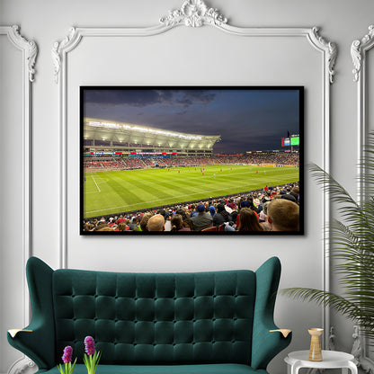 Rio Tinto Stadium, Stadium Canvas, Sport Art, Gift for him, Framed Art Print Wall Decor, Picture Framed