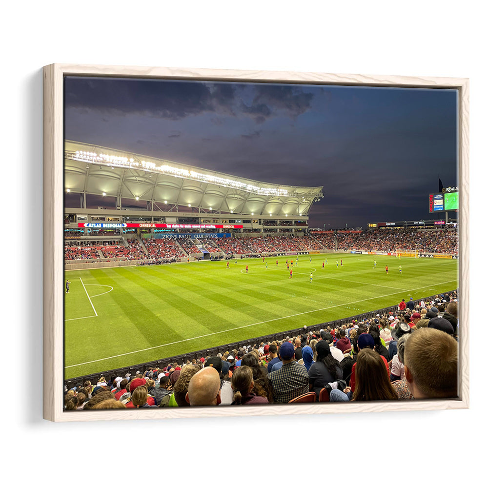 Rio Tinto Stadium, Stadium Canvas, Sport Art, Framed Canvas Print Wall Art, Floating Frame