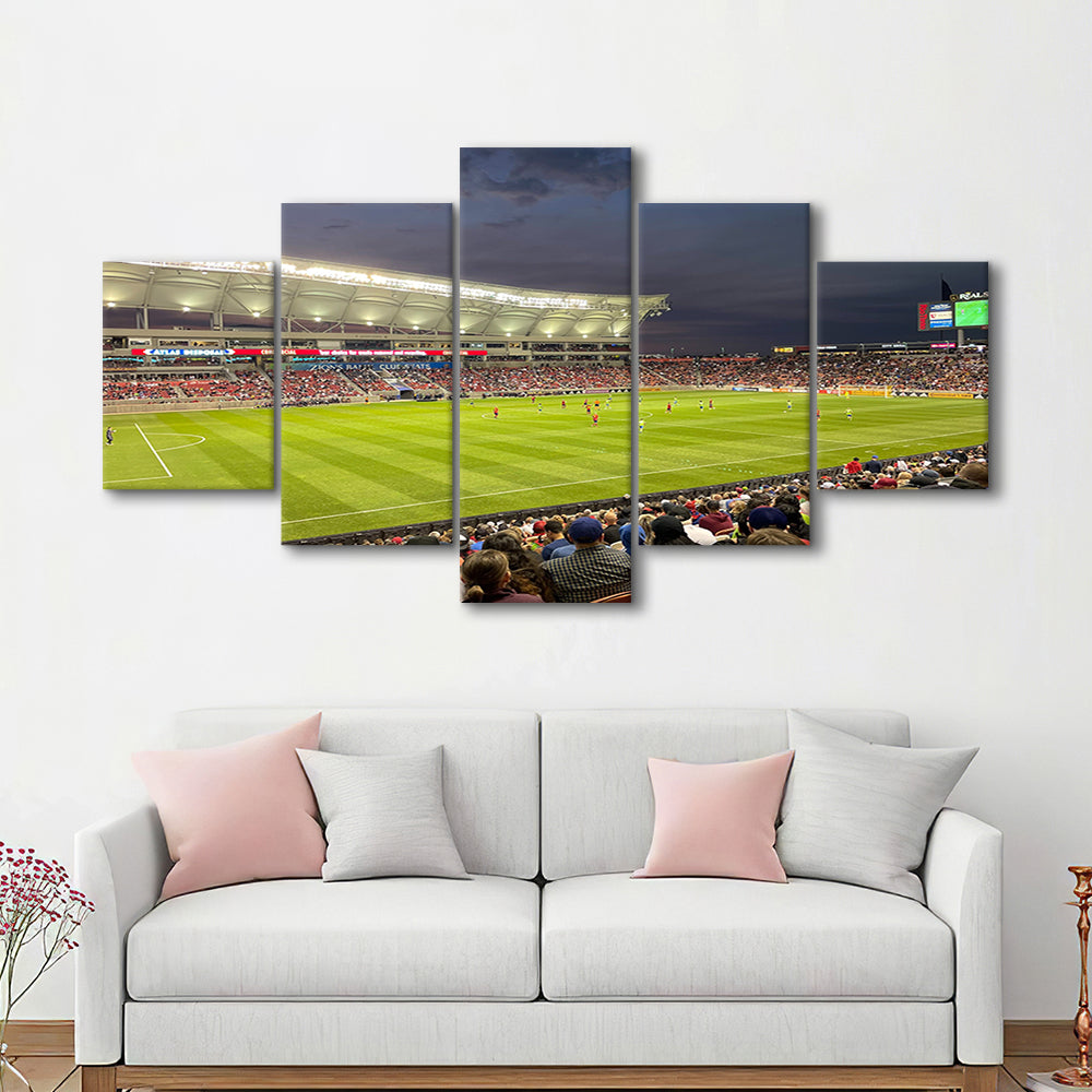 Rio Tinto Stadium, Stadium Canvas, Sport Art, Gift for him, 5 Panel, Large Canvas, Canvas Print Wall Art