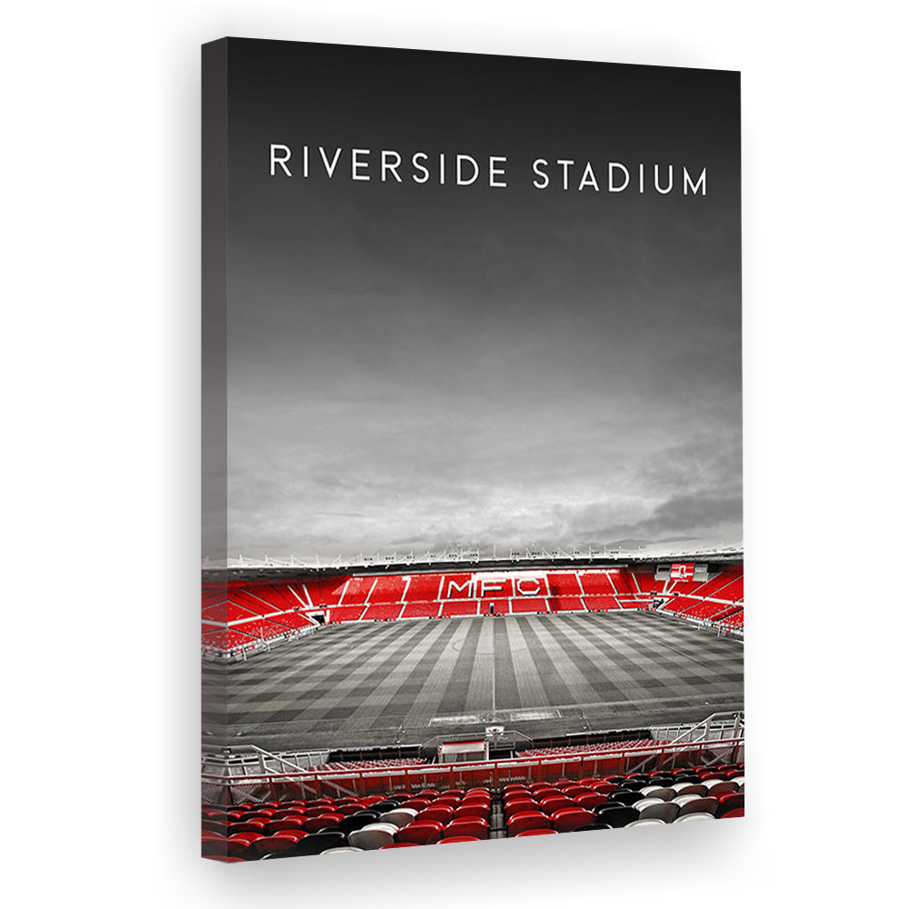 Riverside Stadium, Middlesbrough Stadium Wall Art Print, Football Stadium Art Decor, Canvas Prints Wall Art, Man Cave Decor