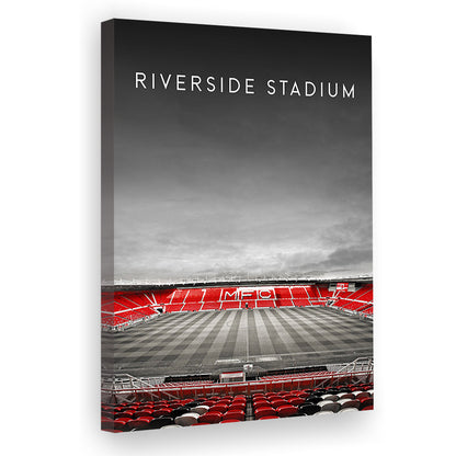 Riverside Stadium, Middlesbrough Stadium Wall Art Print, Football Stadium Art Decor, Canvas Prints Wall Art, Man Cave Decor