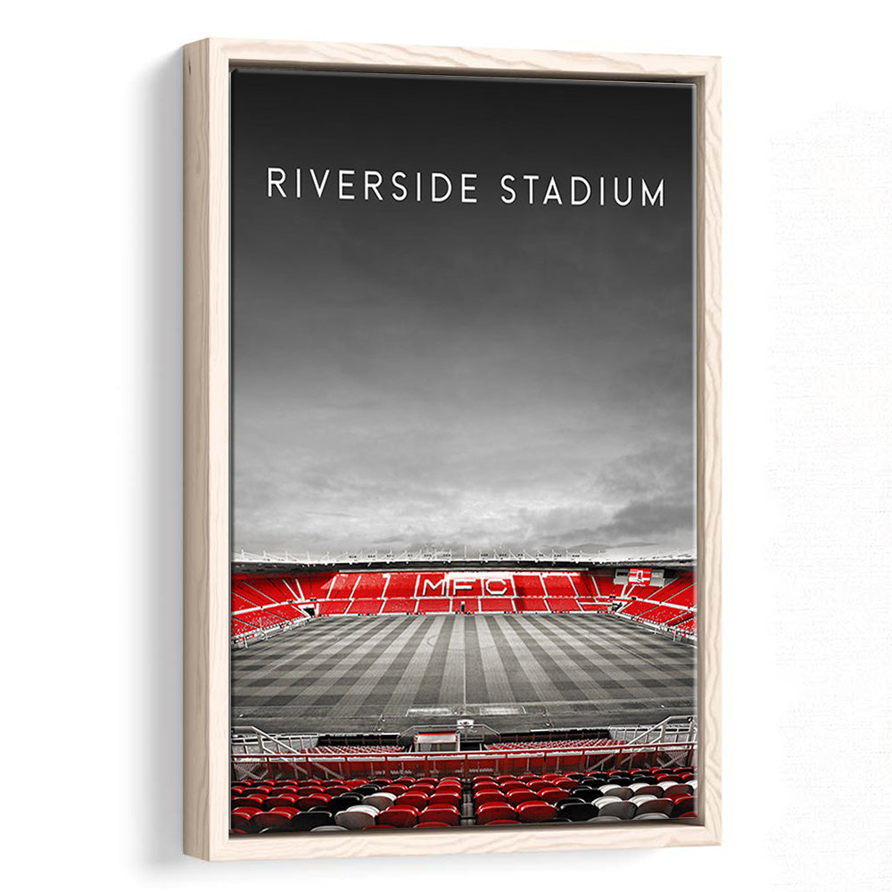 Riverside Stadium, Middlesbrough Stadium Wall Art Print, Football Stadium Art Decor, Framed Canvas Prints Wall Art