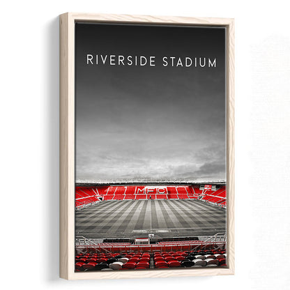 Riverside Stadium, Middlesbrough Stadium Wall Art Print, Football Stadium Art Decor, Framed Canvas Prints Wall Art