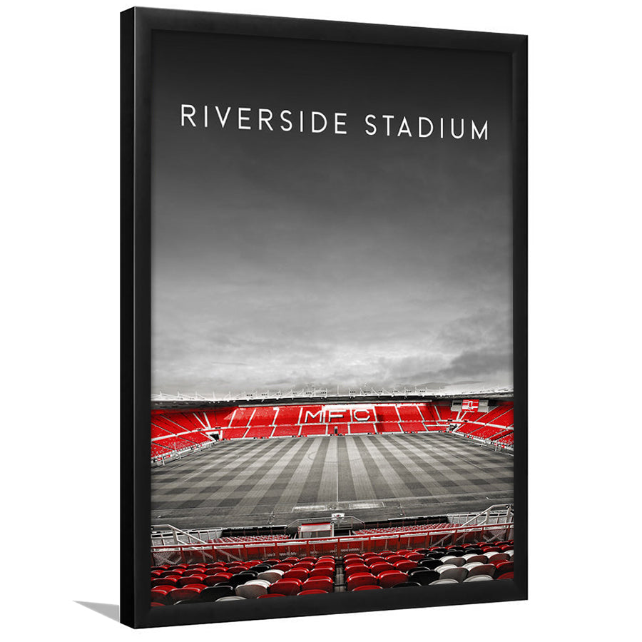 Riverside Stadium, Middlesbrough Stadium Wall Art Print, Football Stadium Art Decor, Framed Art Prints Wall Decor