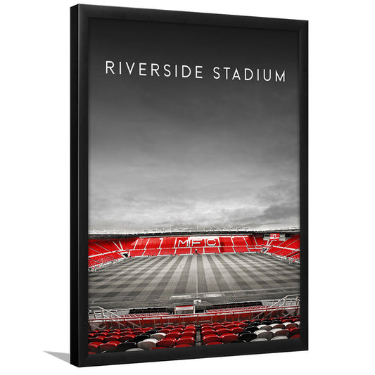 Riverside Stadium, Middlesbrough Stadium Wall Art Print, Football Stadium Art Decor, Framed Art Prints Wall Decor