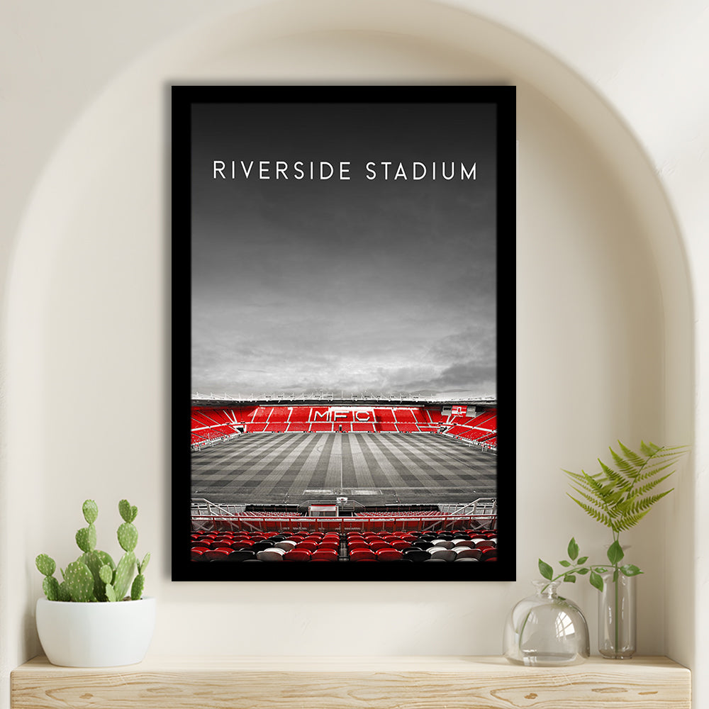 Riverside Stadium, Middlesbrough Stadium Wall Art Print, Football Stadium Art Decor, Framed Art Prints Wall Decor