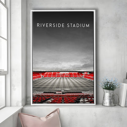 Riverside Stadium, Middlesbrough Stadium Wall Art Print, Football Stadium Art Decor, Framed Canvas Prints Wall Art