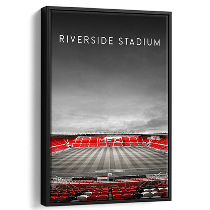 Riverside Stadium, Middlesbrough Stadium Wall Art Print, Football Stadium Art Decor, Framed Canvas Prints Wall Art