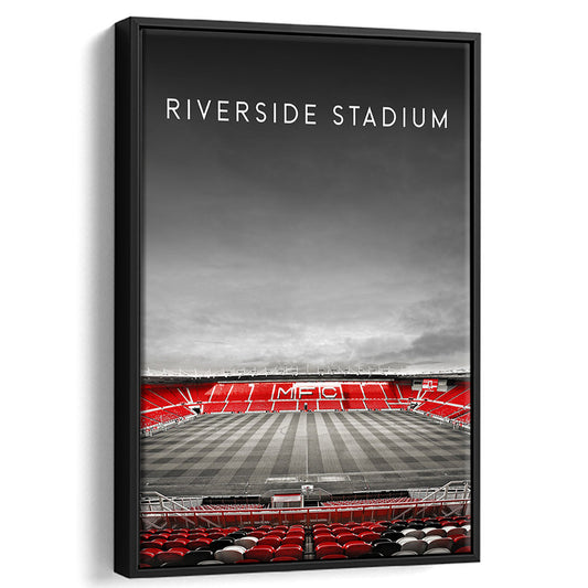 Riverside Stadium, Middlesbrough Stadium Wall Art Print, Football Stadium Art Decor, Framed Canvas Prints Wall Art
