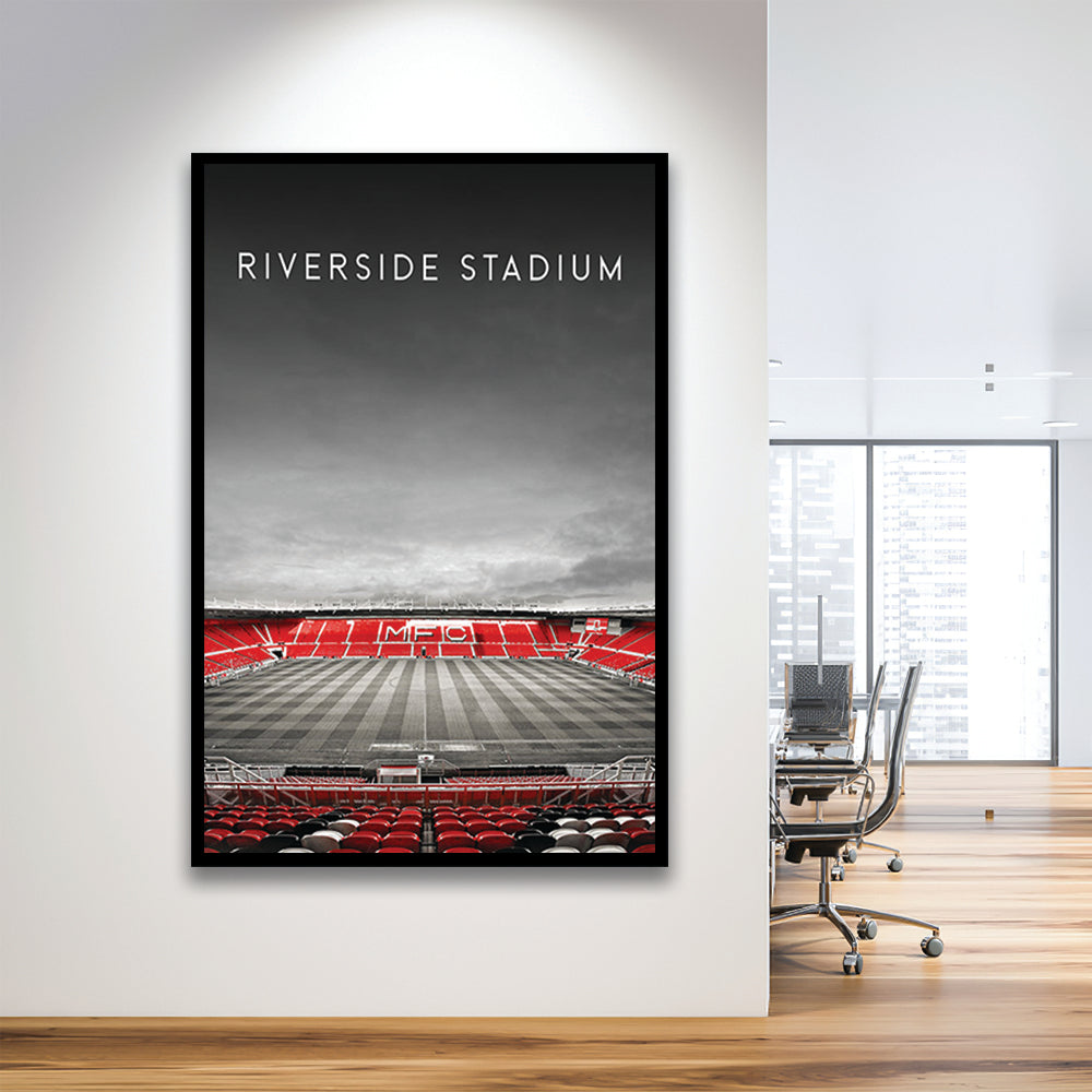 Riverside Stadium, Middlesbrough Stadium Wall Art Print, Football Stadium Art Decor, Framed Art Prints Wall Decor