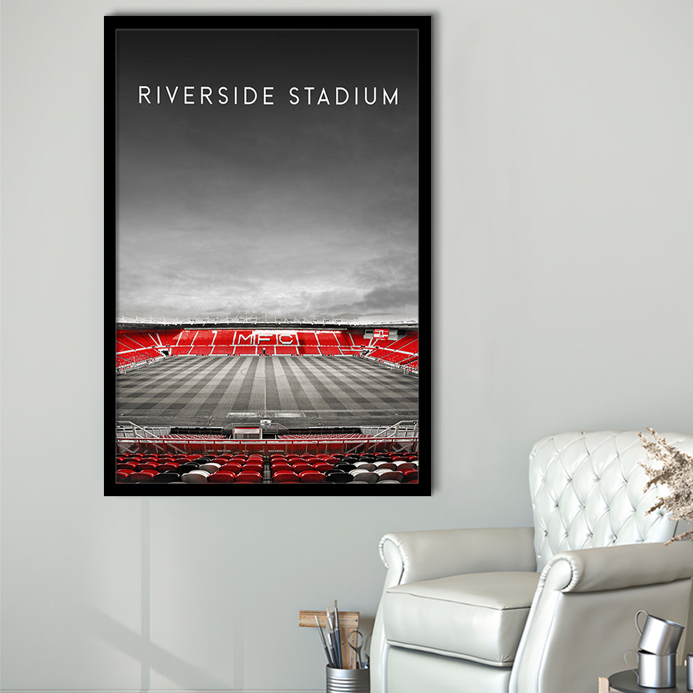 Riverside Stadium, Middlesbrough Stadium Wall Art Print, Football Stadium Art Decor, Framed Art Prints Wall Decor
