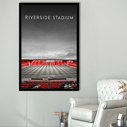 Riverside Stadium, Middlesbrough Stadium Wall Art Print, Football Stadium Art Decor, Framed Art Prints Wall Decor