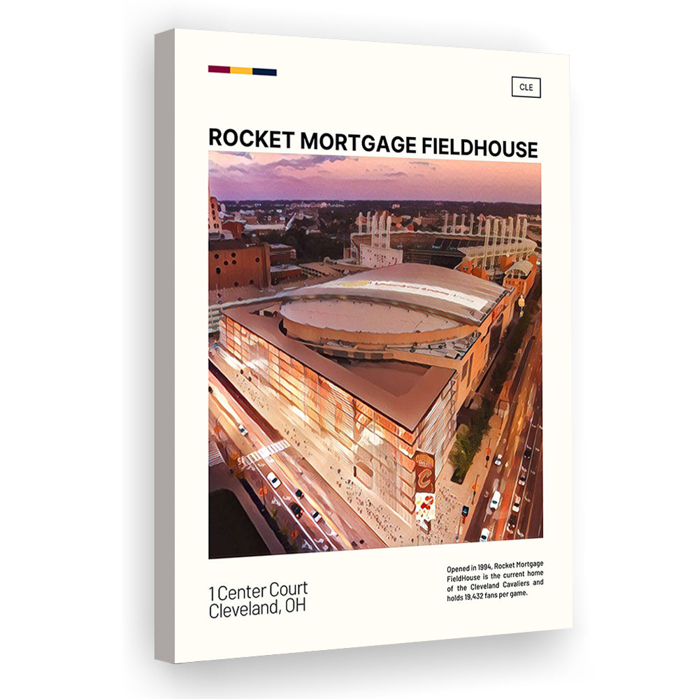Rocket Mortgage FieldHouse Print, Cleveland Cavaliers Stadium Canvas Art, Fan Gifts, Sport Art, Canvas Print Wall Art