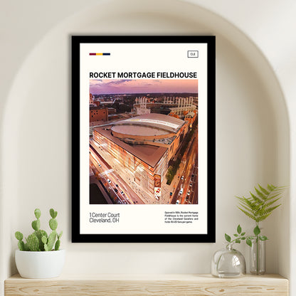 Rocket Mortgage FieldHouse Print, Cleveland Cavaliers Stadium Art, Gifts for him, Sport Art, Framed Art Print Wall Decor