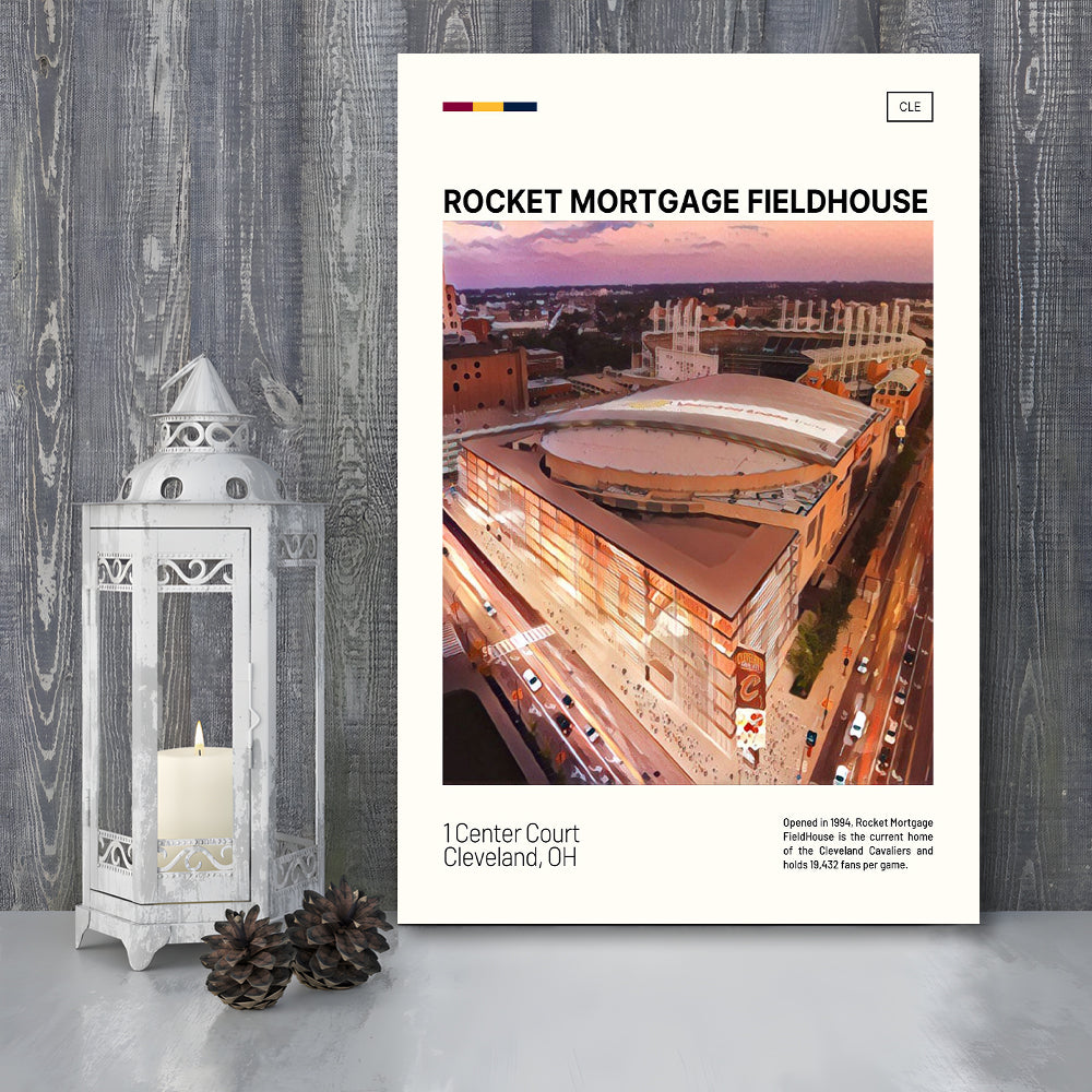 Rocket Mortgage FieldHouse Print, Cleveland Cavaliers Stadium Canvas Art, Fan Gifts, Sport Art, Canvas Print Wall Art