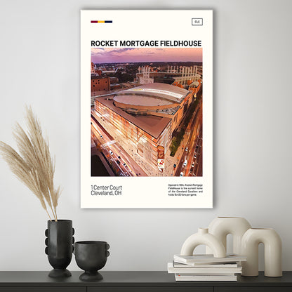 Rocket Mortgage FieldHouse Print, Cleveland Cavaliers Stadium Canvas Art, Fan Gifts, Sport Art, Canvas Print Wall Art