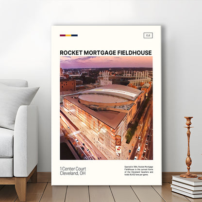 Rocket Mortgage FieldHouse Print, Cleveland Cavaliers Stadium Canvas Art, Fan Gifts, Sport Art, Canvas Print Wall Art