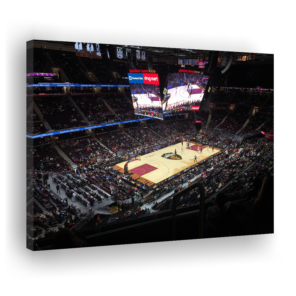 Rocket Mortgage Fieldhouse, Stadium Canvas, Sport Art, Gift for him, Man Cave Decor, Art Print, Canvas Print Wall Art