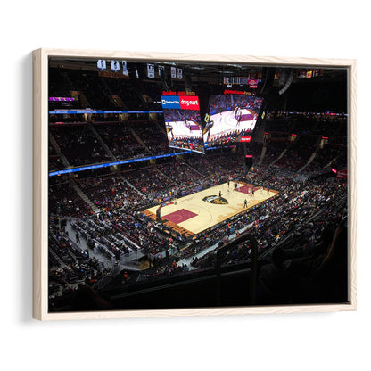 Rocket Mortgage Fieldhouse, Stadium Canvas, Sport Art, Framed Canvas Print Wall Art, Floating Frame