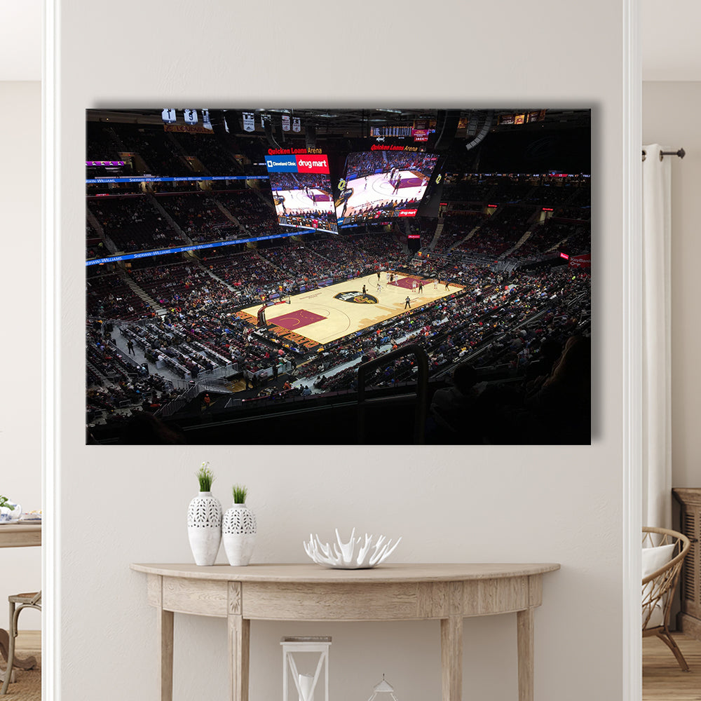 Rocket Mortgage Fieldhouse, Stadium Canvas, Sport Art, Gift for him, Man Cave Decor, Art Print, Canvas Print Wall Art