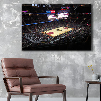 Rocket Mortgage Fieldhouse, Stadium Canvas, Sport Art, Gift for him, Man Cave Decor, Art Print, Canvas Print Wall Art
