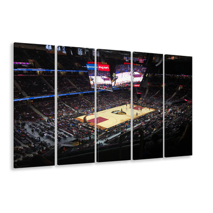 Rocket Mortgage Fieldhouse, Stadium Canvas, Sport Art, 5 Panel B, Extra Large Canvas, Canvas Print Wall Art