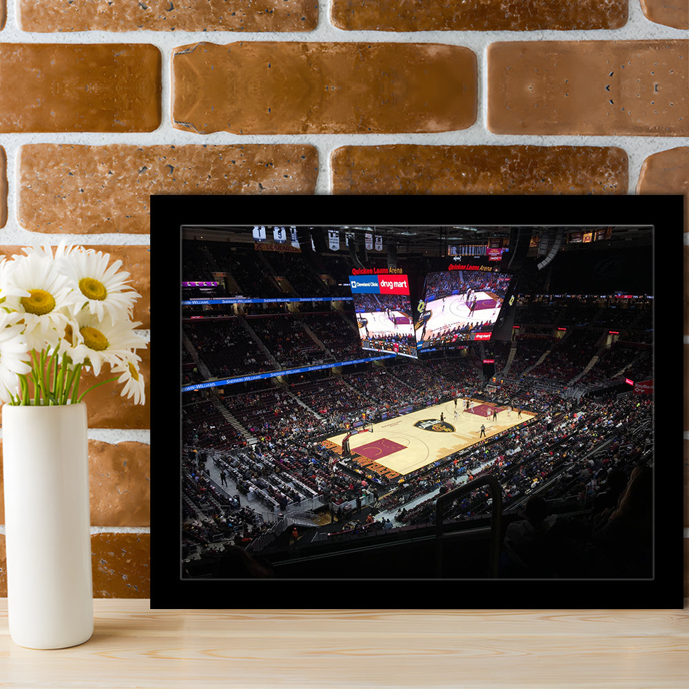 Rocket Mortgage Fieldhouse, Stadium Canvas, Sport Art, Gift for him, Framed Art Print Wall Decor, Picture Framed