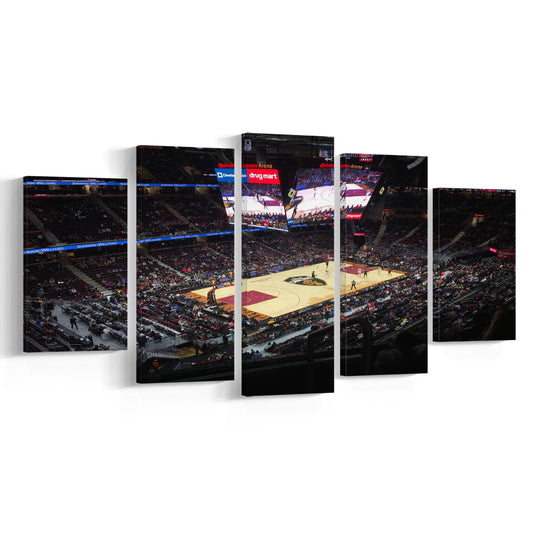 Rocket Mortgage Fieldhouse, Stadium Canvas, Sport Art, Gift for him, 5 Panel, Large Canvas, Canvas Print Wall Art