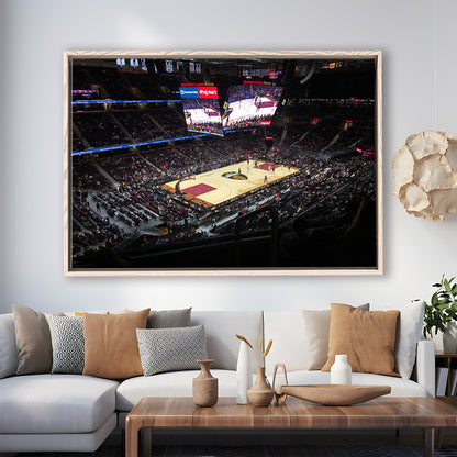 Rocket Mortgage Fieldhouse, Stadium Canvas, Sport Art, Framed Canvas Print Wall Art, Floating Frame