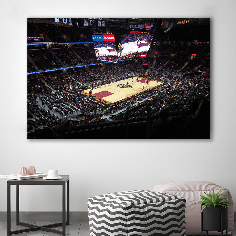 Rocket Mortgage Fieldhouse, Stadium Canvas, Sport Art, Gift for him, Man Cave Decor, Art Print, Canvas Print Wall Art
