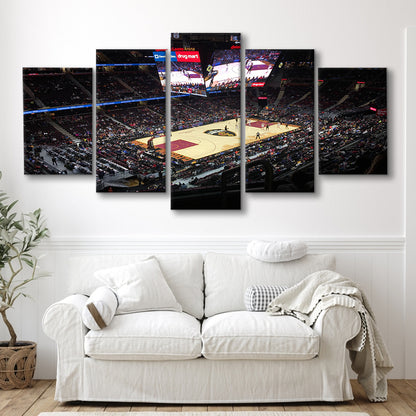 Rocket Mortgage Fieldhouse, Stadium Canvas, Sport Art, Gift for him, 5 Panel, Large Canvas, Canvas Print Wall Art