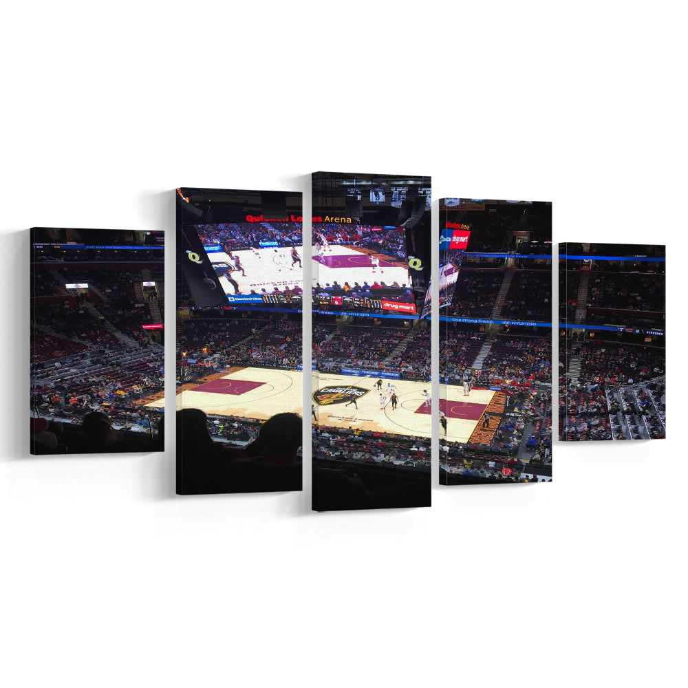Rockets Mortgage Cavalier, Stadium Canvas, Sport Art, Gift for him, 5 Panel, Large Canvas, Canvas Print Wall Art