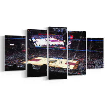 Rockets Mortgage Cavalier, Stadium Canvas, Sport Art, Gift for him, 5 Panel, Large Canvas, Canvas Print Wall Art
