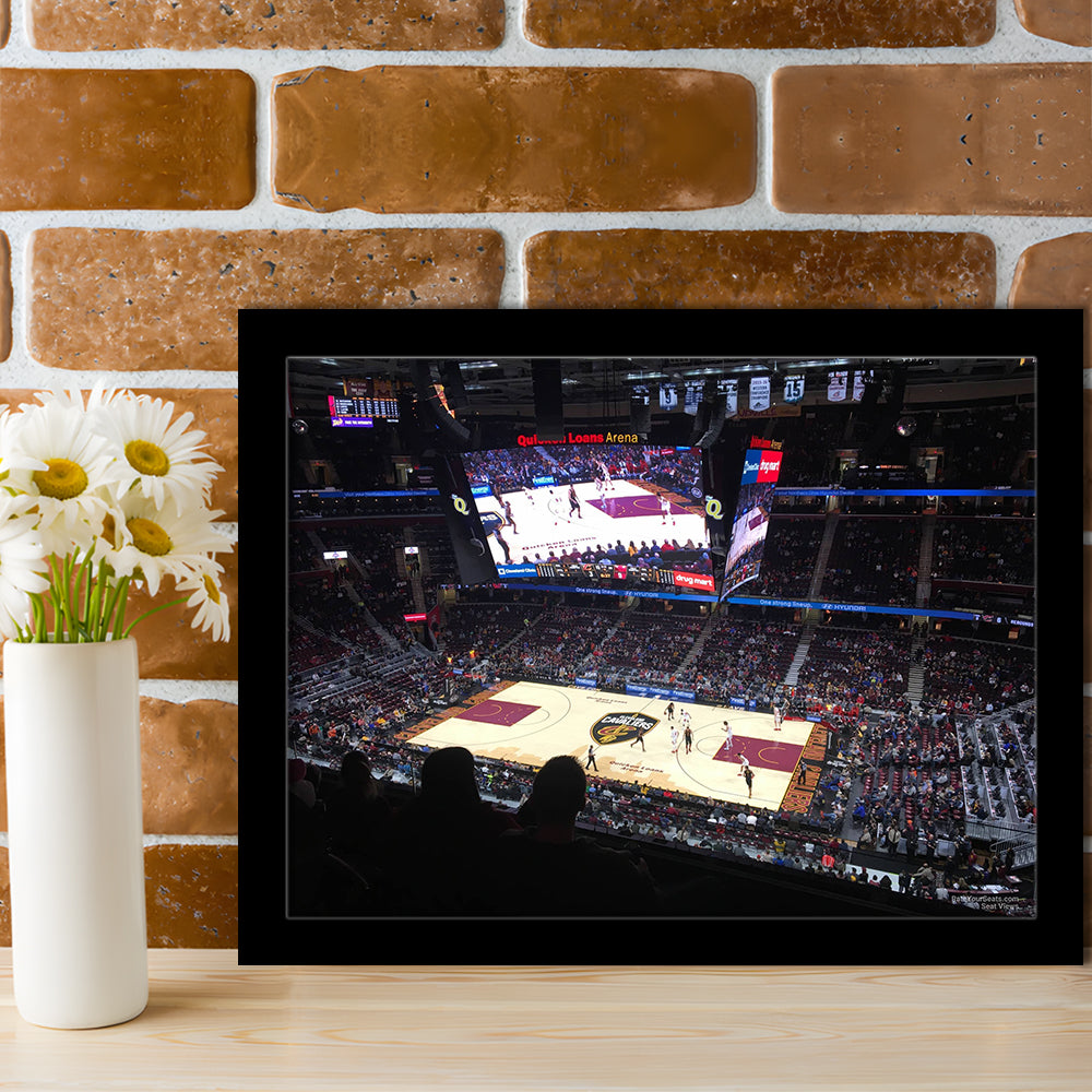 Rockets Mortgage Cavalier, Stadium Canvas, Sport Art, Gift for him, Framed Art Print Wall Decor, Picture Framed