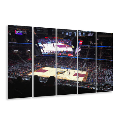 Rockets Mortgage Cavalier, Stadium Canvas, Sport Art, 5 Panel B, Extra Large Canvas, Canvas Print Wall Art