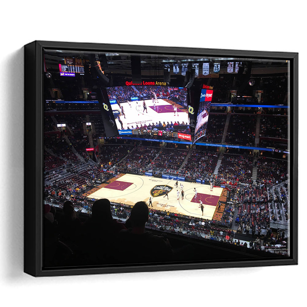 Rockets Mortgage Cavalier, Stadium Canvas, Sport Art, Framed Canvas Print Wall Art, Floating Frame