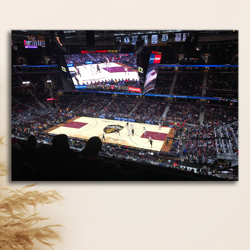 Rockets Mortgage Cavalier, Stadium Canvas, Sport Art, Gift for him, Man Cave Decor, Art Print, Canvas Print Wall Art