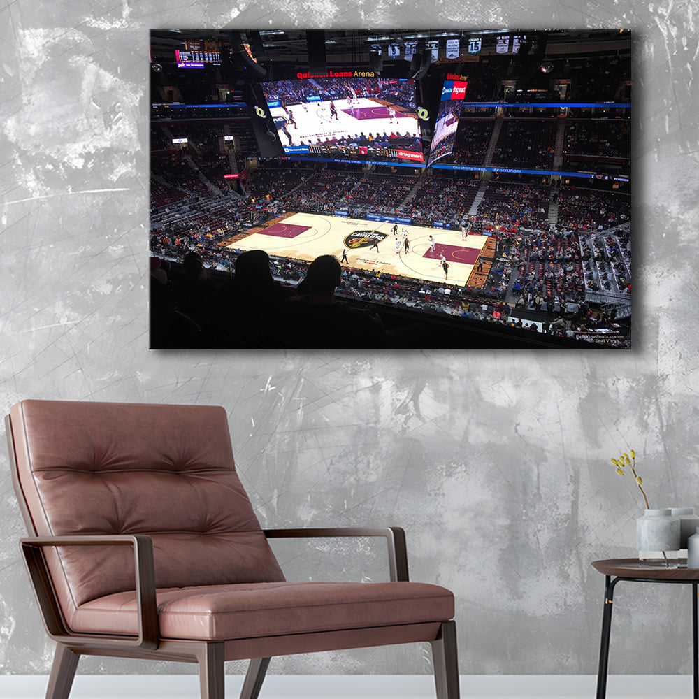 Rockets Mortgage Cavalier, Stadium Canvas, Sport Art, Gift for him, Man Cave Decor, Art Print, Canvas Print Wall Art