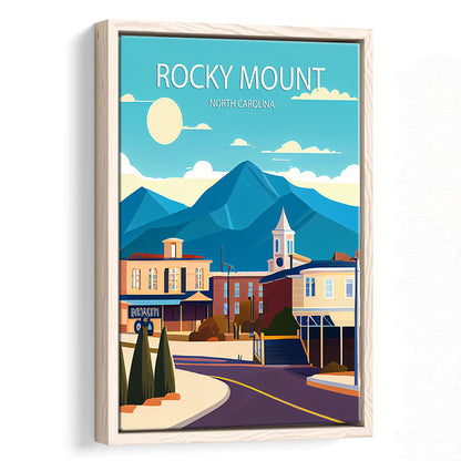 Rocky Mount North Carolina Art Print, Rocky Mount Art, Floating Framed Canvas Print, Framed Picture, Painting Canvas